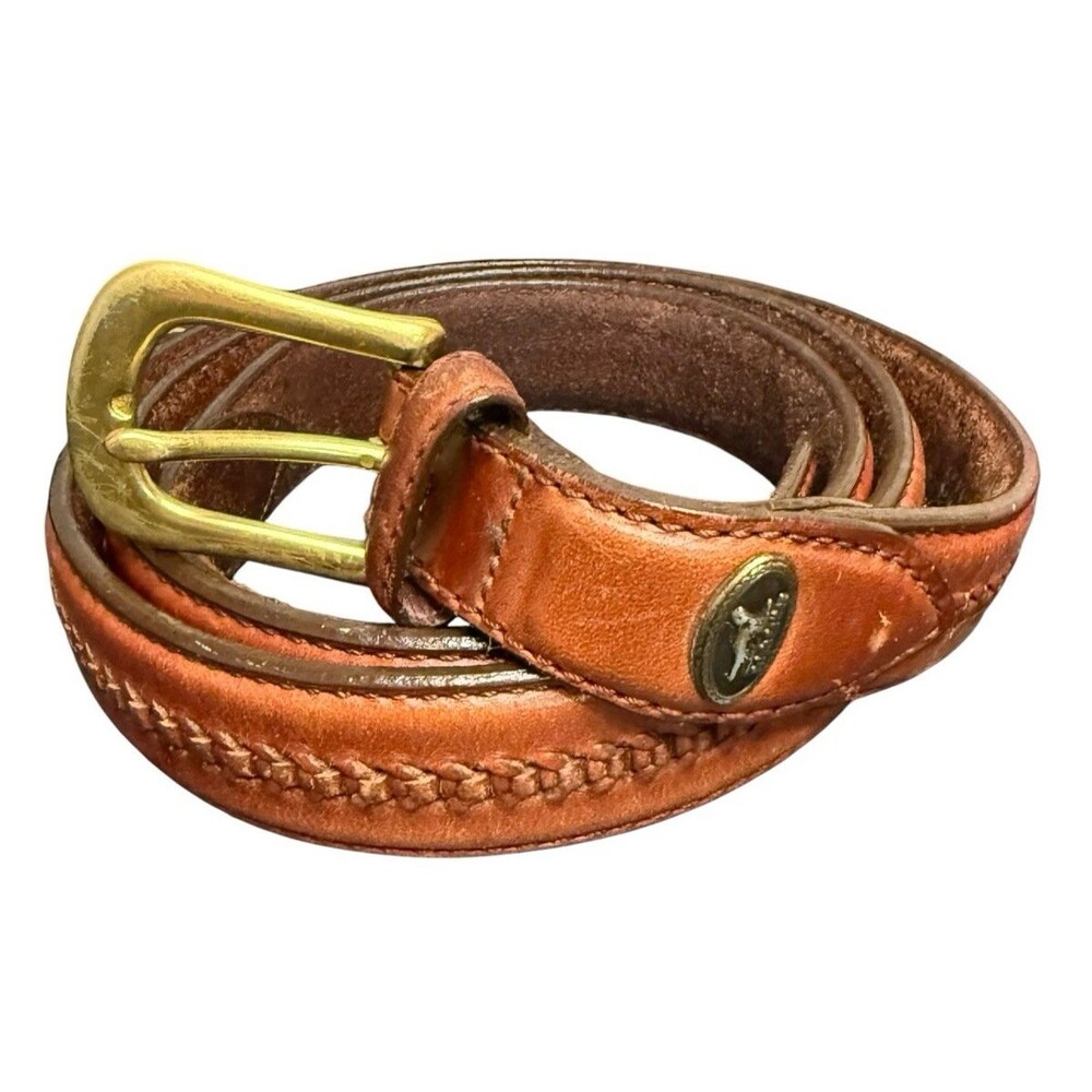 Red Wing Irish Setter Men's Brown Leather Belt Brass Buckle 46